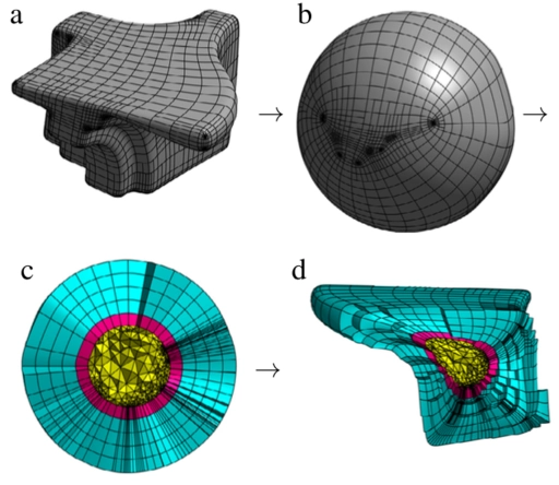 Volumetric mesh generation from T-spline surface representations